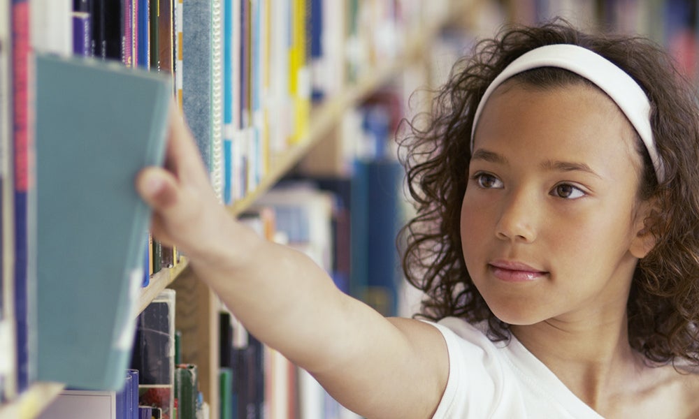 Girl in Library